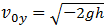 v_0y=√(-2gh)