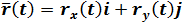r ̅=(r_x ) ̅i+(r_y ) ̅j