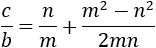 c/b=n/m+(m^2-n^2)/2mn