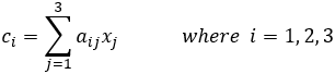 Short representation of matrices