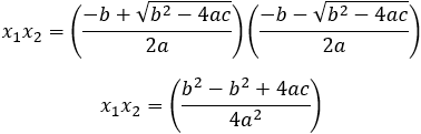 x_1+x_2=(-b)/a x_1 x_2=c/a