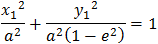 Vertical ellipse equation
