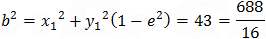 Vertical ellipse equation