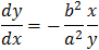 value of dy/dx