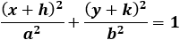 (x+h)^2/a^2 +(y+k)^2/b^2 =1