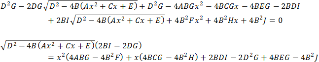 Equation with x