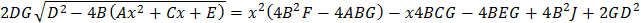 Equation for x