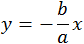 y=-b/a x
