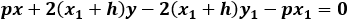 px+2(x_1+h)y-2(x_1+h) y_1-px_1=0