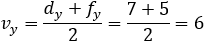 v_y=(d_y+f_y)/2=(7+5)/2=6