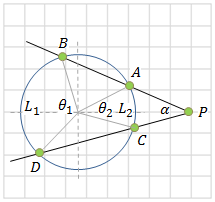 Tangent and secant line theorem