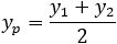 y_d=(y_1-y_2)/2