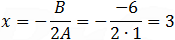 x=-B/2A