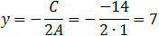y=-C/2A