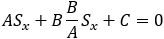 Ax+B B/A x+C=0
