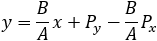y=B/A x+P_y-B/A P_x