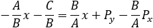 -A/B x-C/B=B/A x+P_y-B/A P_x