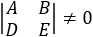 Line solution determinant