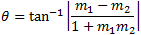 Angle between two slopes