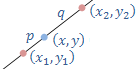 Portion of a line