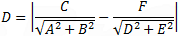 Distance between parallel lines