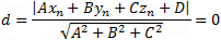 Distance of a point to plane