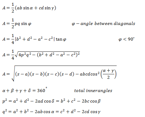 Quadrilateral area