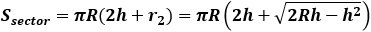 Spherical sector surface area