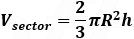 Spherical sector volume