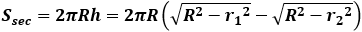 Spherical sector surface area