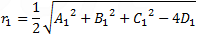 Radius of first sphere