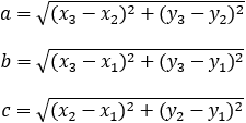 Angles bisectors coordinate