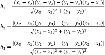 y coordinate of the triangle altitudes intersection
